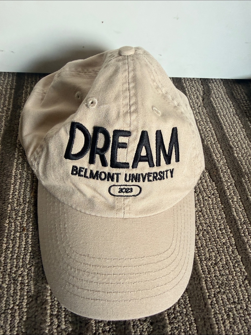 Belmont University DREAM Embroidered Cap - Cream